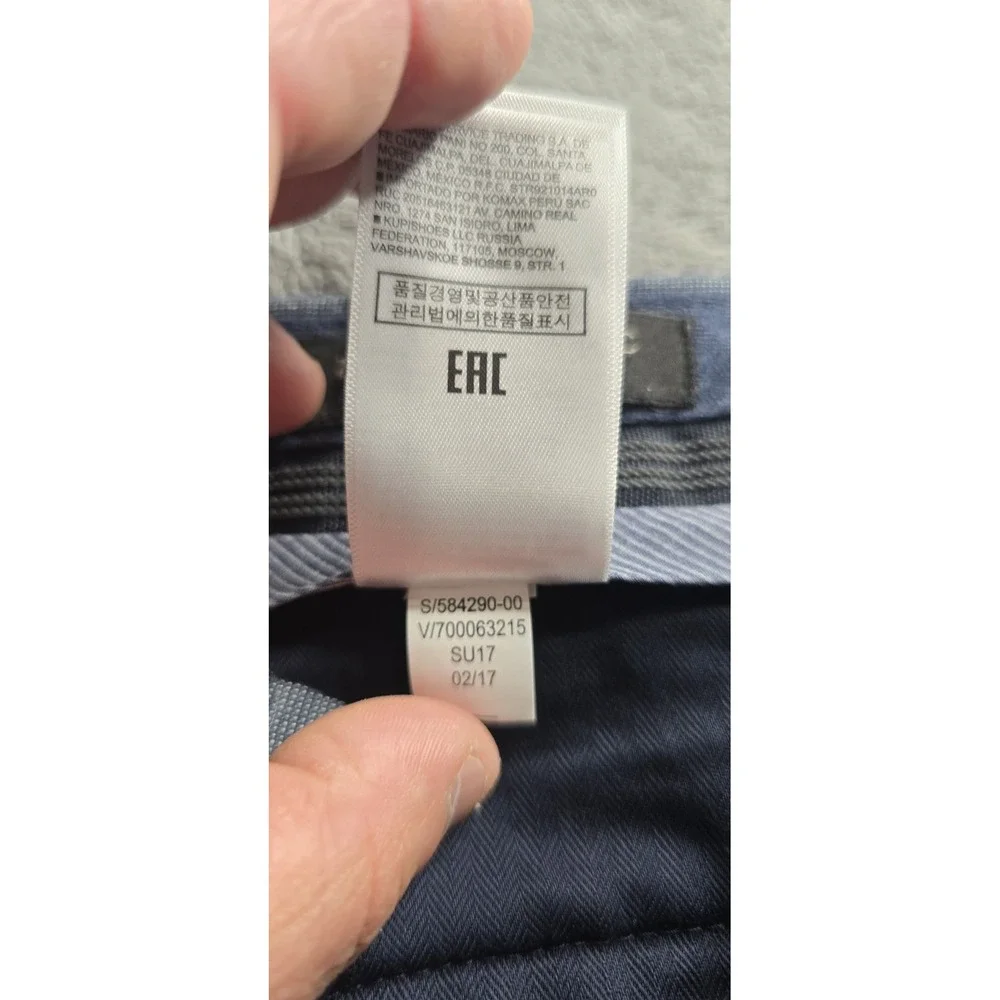 NWT Banana Republic Pants Mens 35x32 Navy Blue Slim Fit Performance Linen City